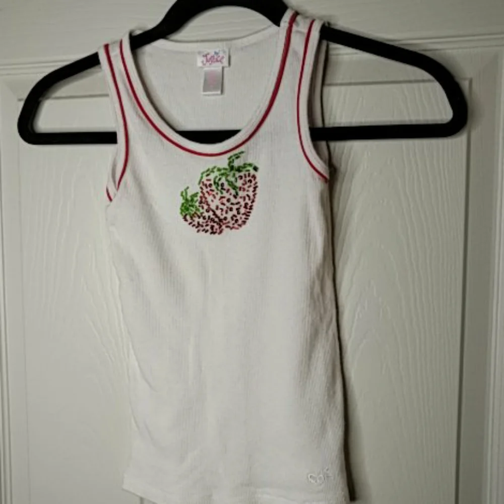 Vintage 2 Pc Set Girls Justice Strawberry Tank Top & Children's Place Sh…